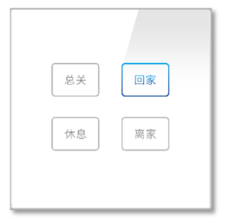 钢化玻璃四键